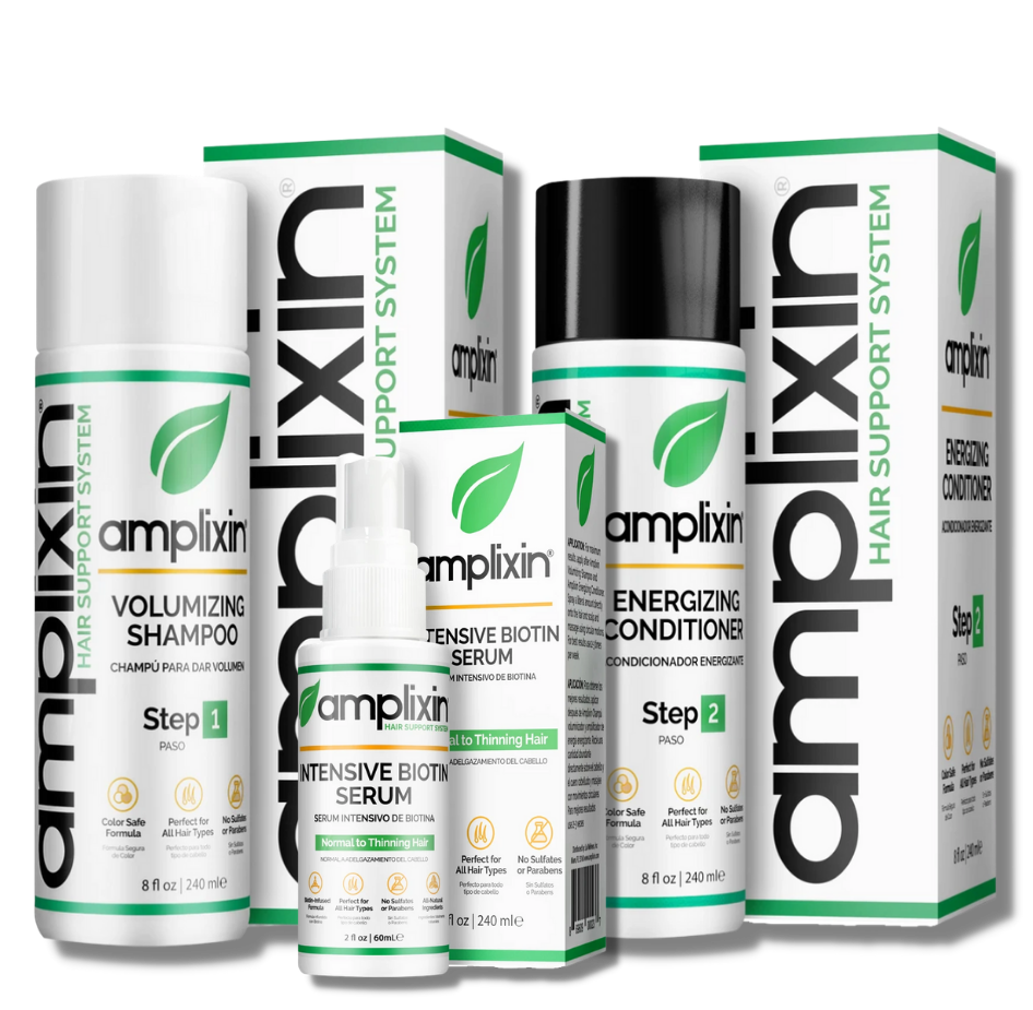 Amplixin Hair Growth Support System - Intensive Growth Serum, Stimulating Shampoo and Revitalizing Conditioner